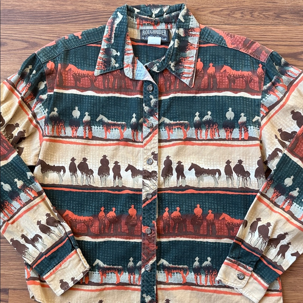 Roughrider by Circle T Cowboy Print Shirt - Picture 3 of 4